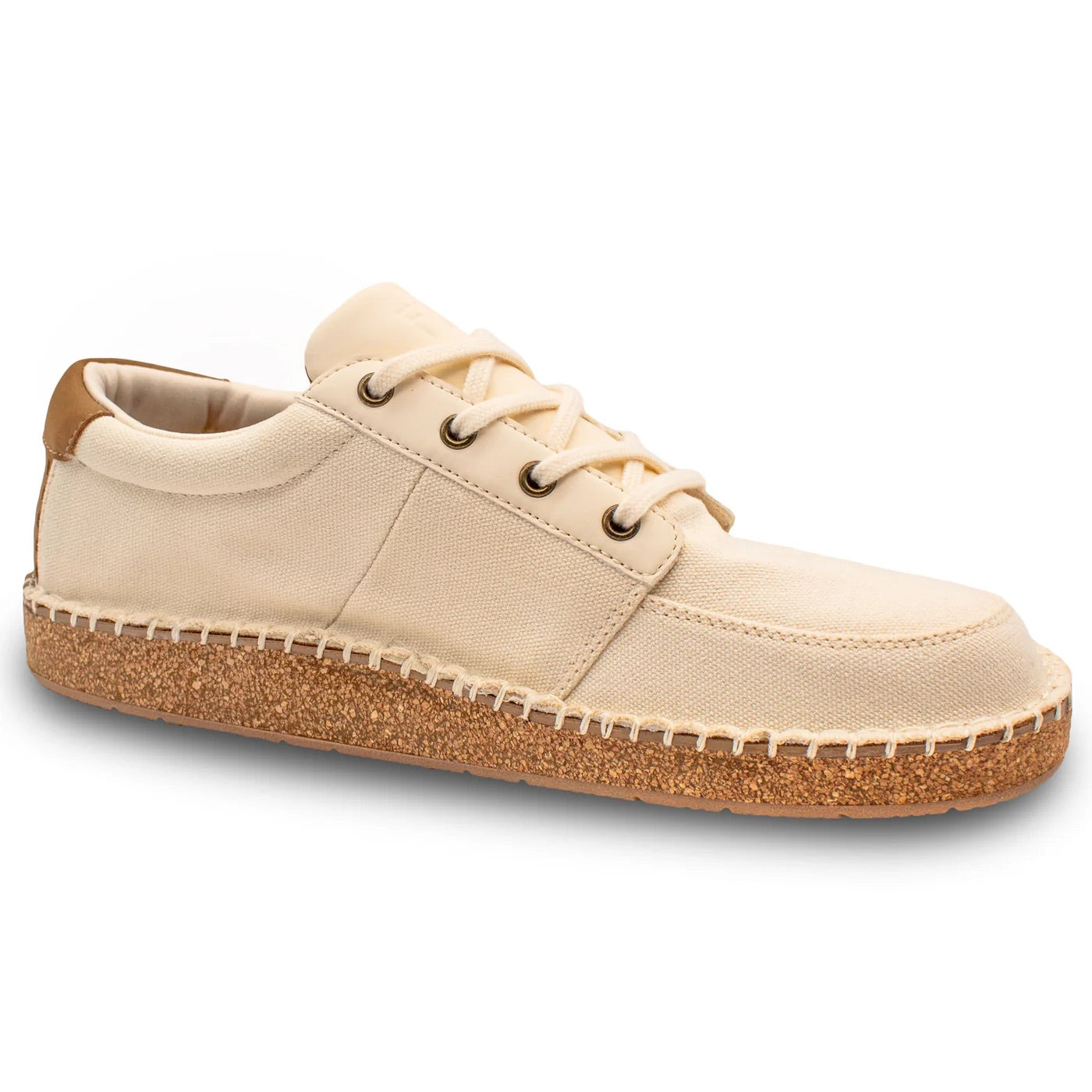 Flojos Mens Solar Canvas Memory Foam Beachcomber Lace Up Shoes, Sand/Gum