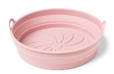 Krumbs Kitchen Essentials Collapsible Silicone Air Fryer Basket, Cook More Clean Less, Round or Square