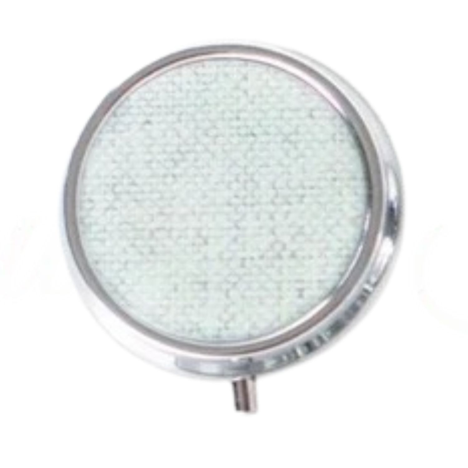 Wellness Keeper Mens Pocket-Sized Silver-Tone Pill Case