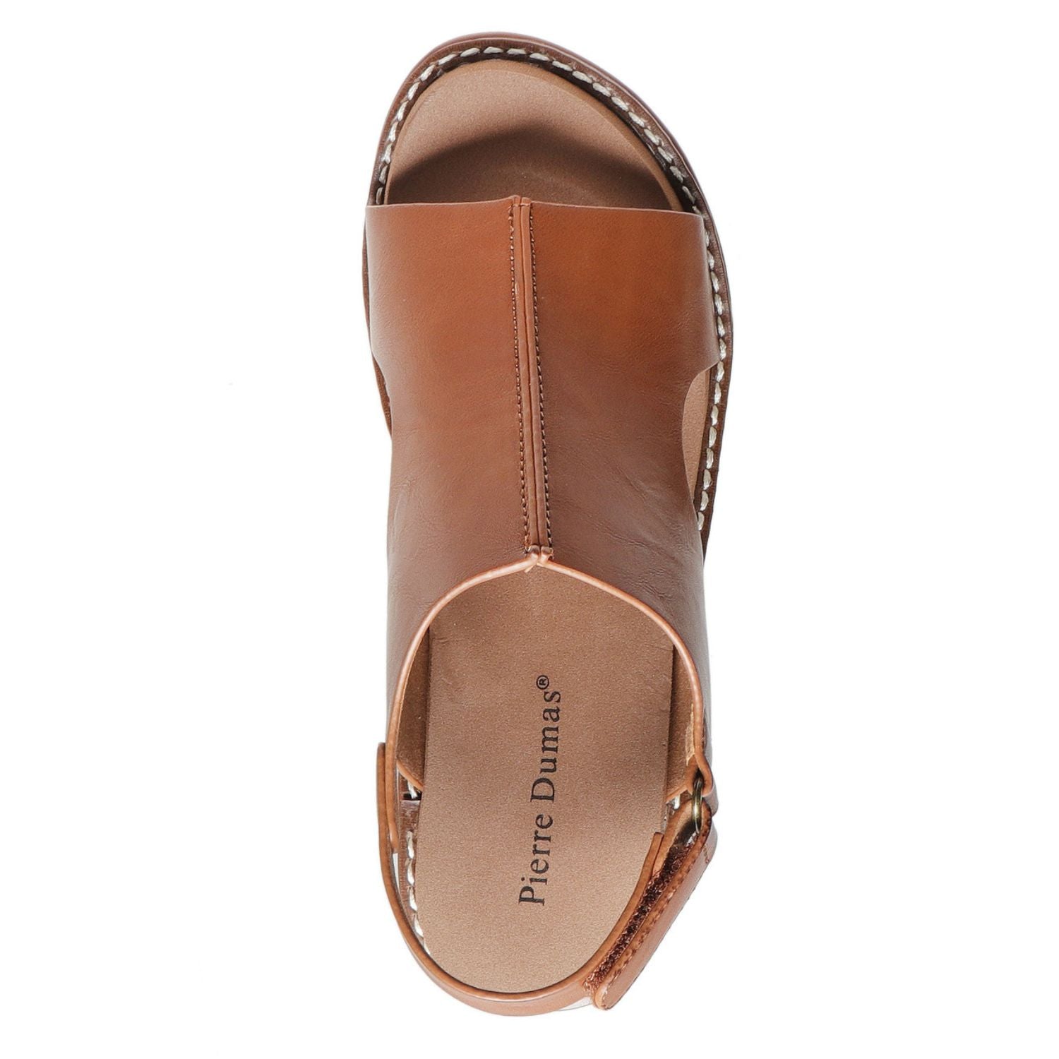 Pierre Dumas Womens Sonda-6 Slip On Slingback Wedge Sandal, Whiskey