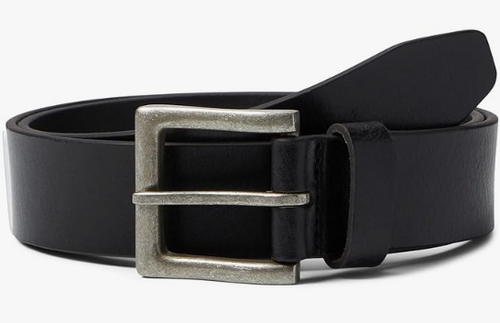 M&F Western HDX Basic Silver Buckle, Black Leather Belt, 36