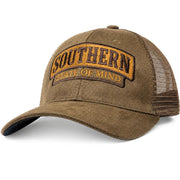 Seminole Outfitters Mens Oilskin Mesh Back Adjustable Cap, Southern State of Mind