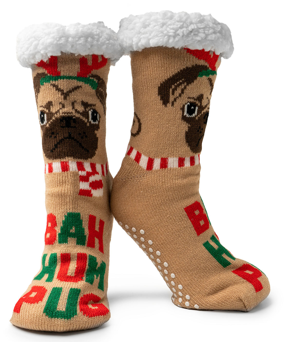 Two Left Feet Mistletoes Slipper Socks