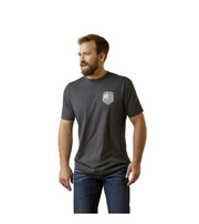 Ariat Mens Charcoal Heather Patriot Badge Short Sleeve T-Shirt