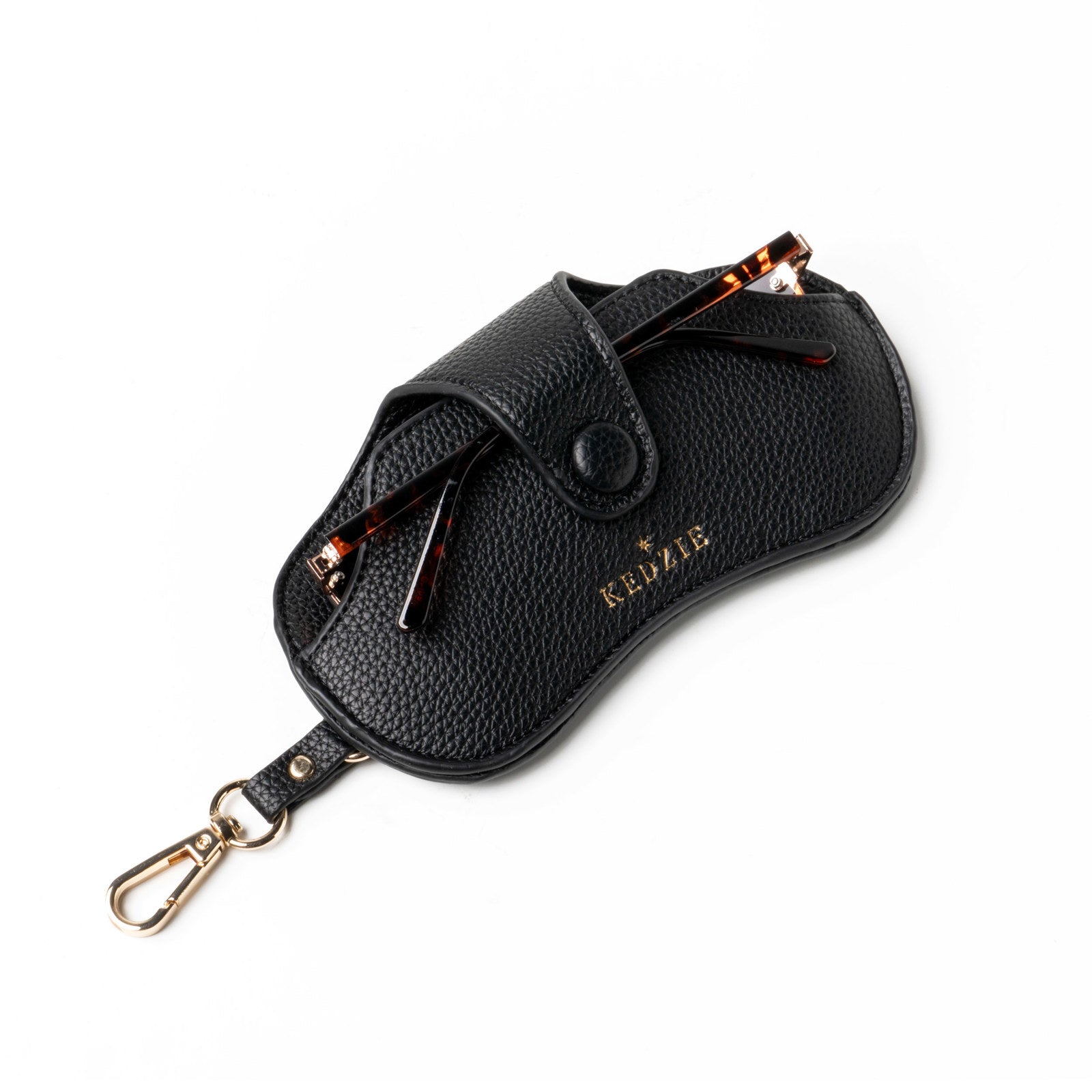 Kedzie Eclipse Vegan Leather Eyewear Case Keychain