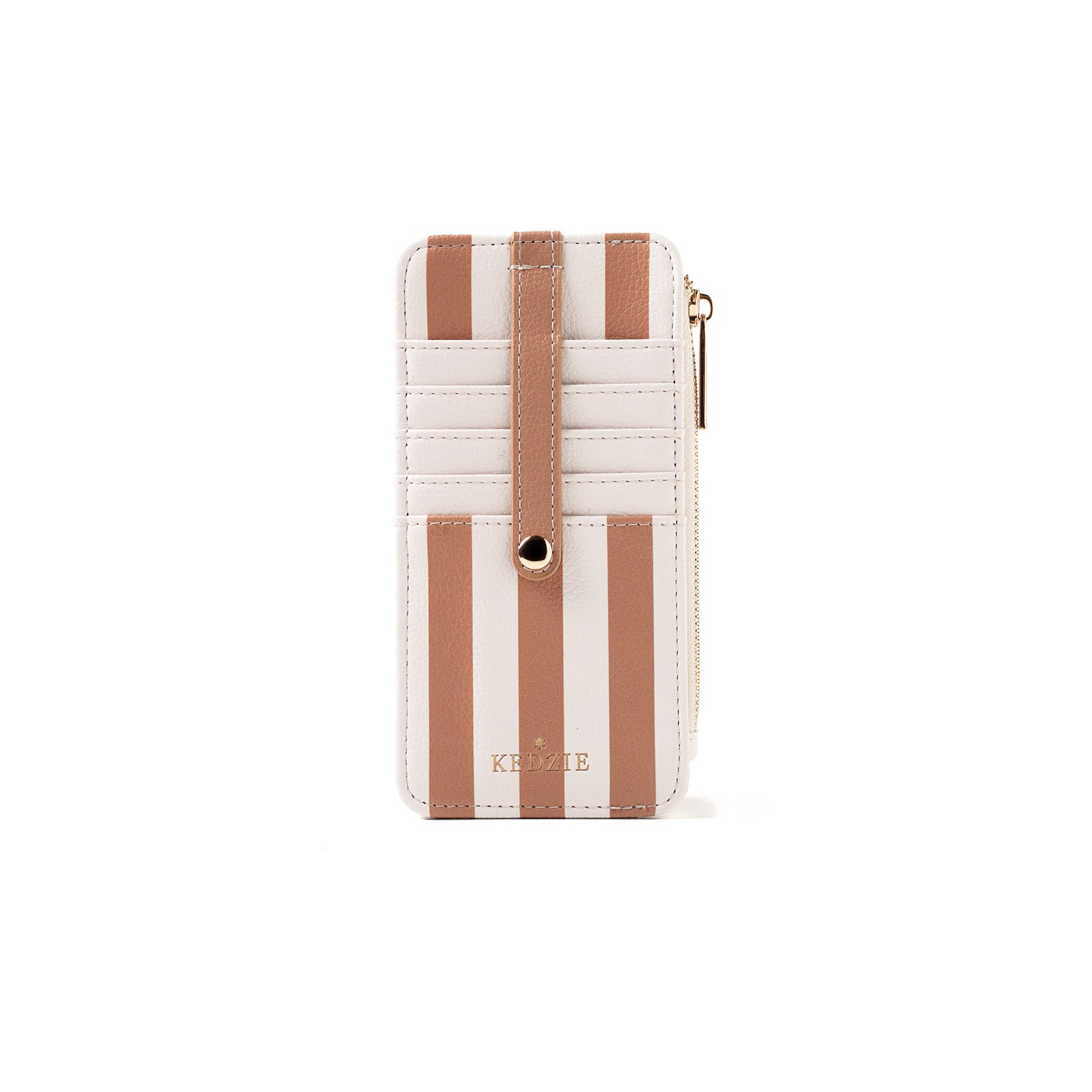 Kedzie Womens Slim Vegan Leather Essentials Only Zippered Card Wallet