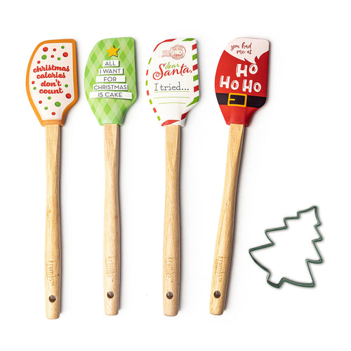 Krumbs Kitchen Holiday Spatula and Cookie Cutter Set