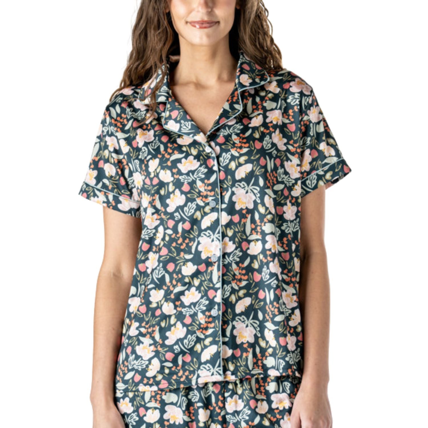 Hello Mello Bow So Lovely Satin Pajama Top