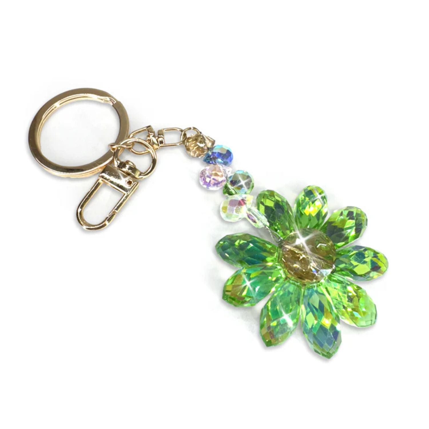 Jacqueline Kent Flower Power Crystal Daisy Purse Charm Keychain