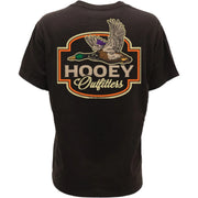 Hooey Men's Flock Shot Bird Logo Short Sleeve T-Shirt, Dark Brown