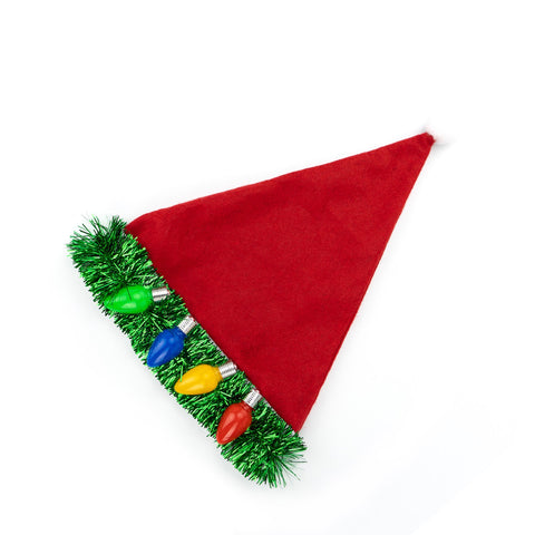 Uncle Bob's Tacky Tinsel Light-Up Santa Hat