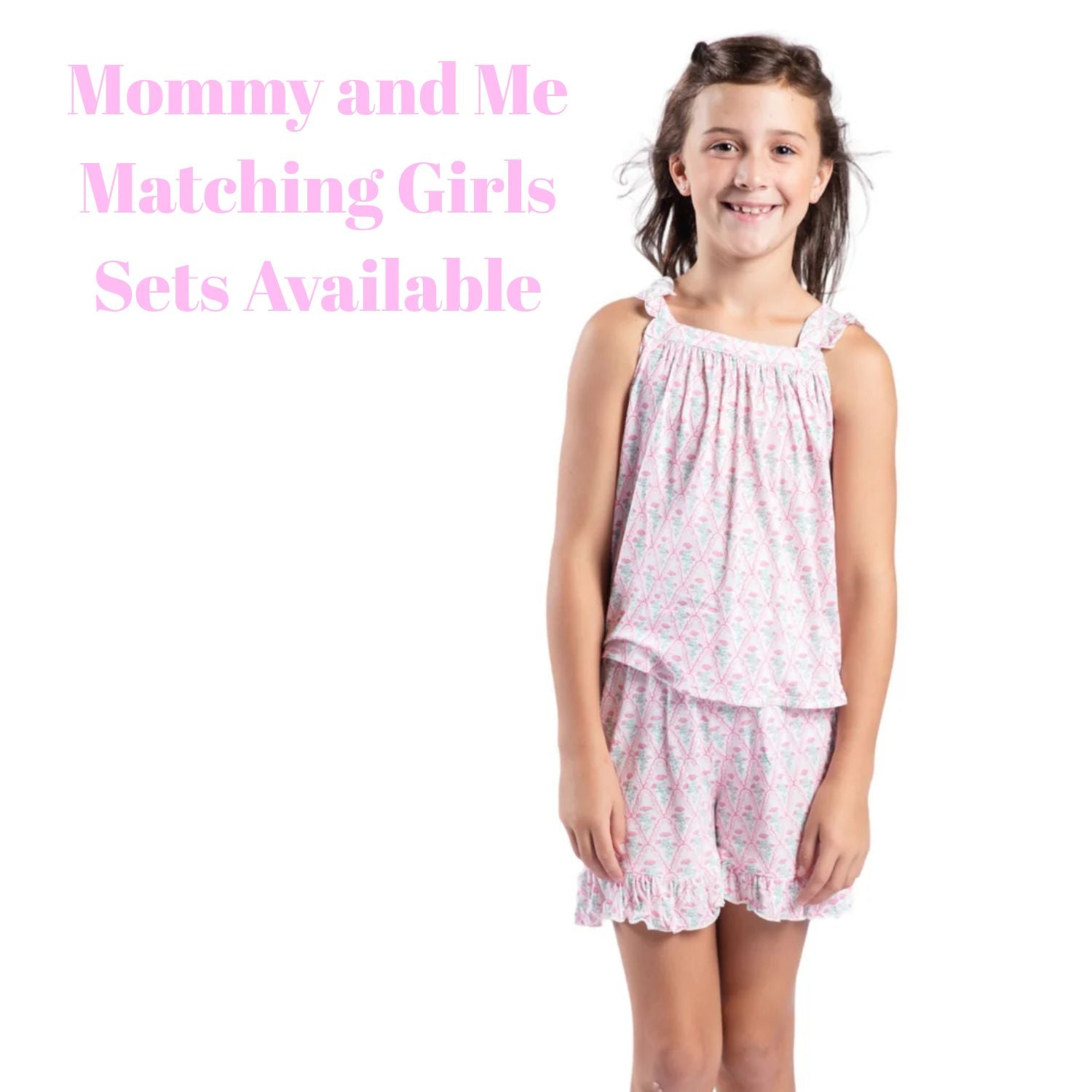 Jane Marie Womens Rosey Lane Bamboo Jersey Tank and Shorts Pajama Set