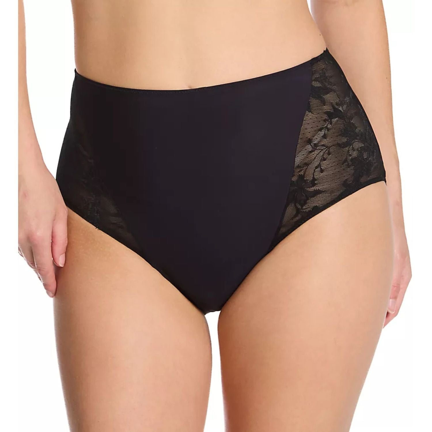 TC Fine Intimates Womens Luxe Dreamer Modern Brief Panties, Deep Black