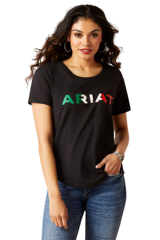 Ariat Womens American Rodeo Tee Shirt Olive Green, Medium