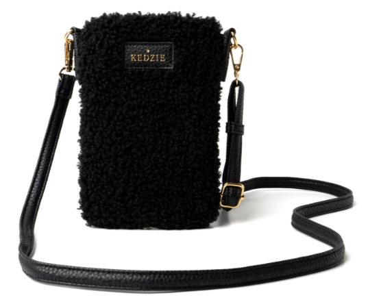 Kedzie Fireside Collection Phone Crossbody in Vegan Sherpa