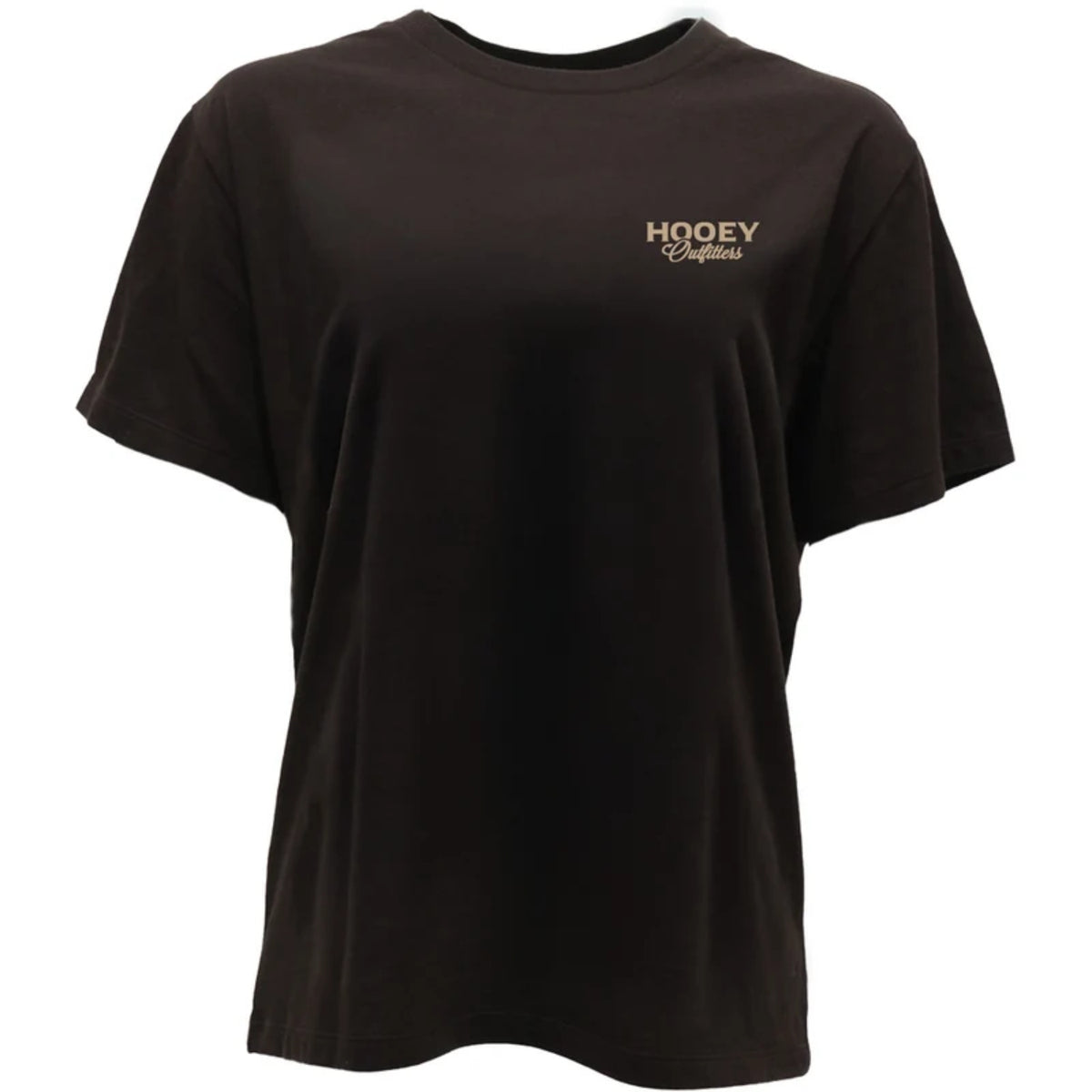 Hooey Men's Flock Shot Bird Logo Short Sleeve T-Shirt, Dark Brown