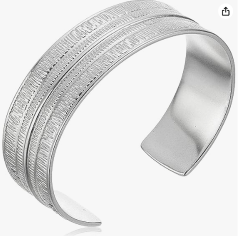 Lucky Brand Set Stone Oxidized Statement Cuff Bracelet
