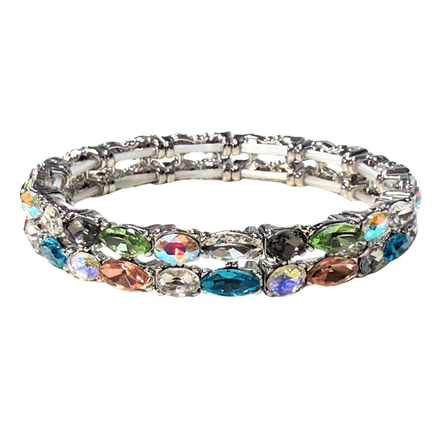 Jacqueline Kent Mermaid Rhinestone Stretch Bracelet