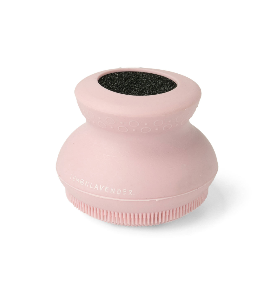 Lemon Lavender Lather Me Up Silicone Shower Brush Scrubby Sponge Exfoliator