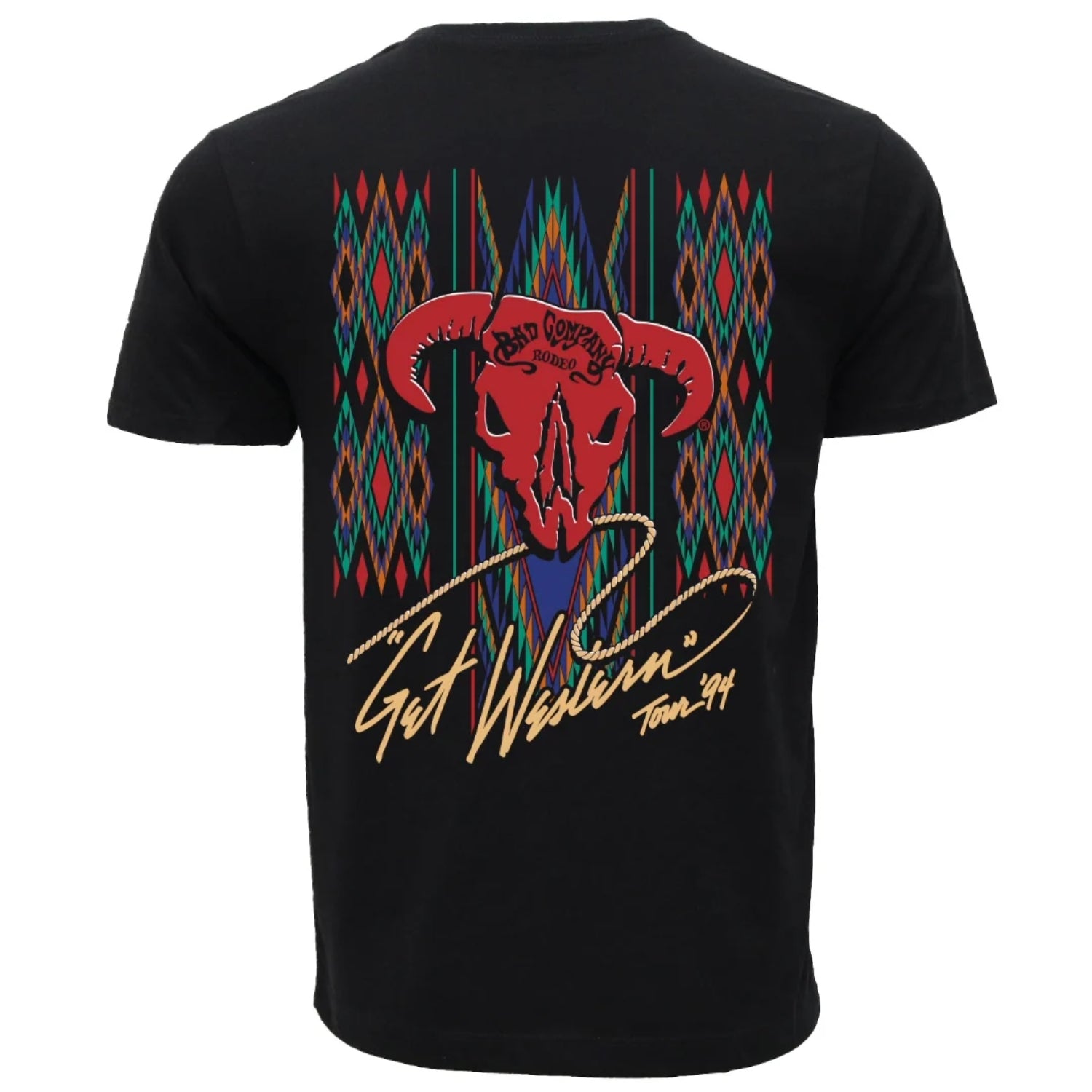 Hooey "Get Western" Bad Company Men's Black Logo Graphic T-Shirt