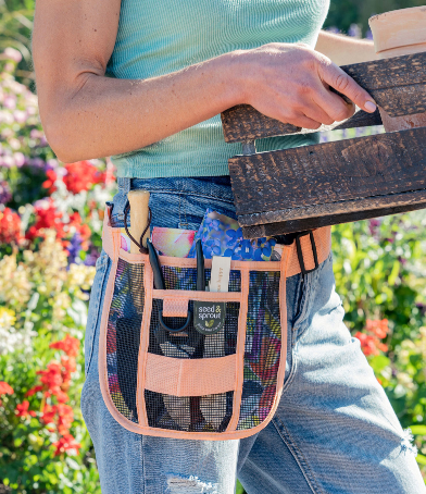 Seed & Sprout Gardening Tool Belt, Adjustable, Utility Connectors and Organizer Pockets