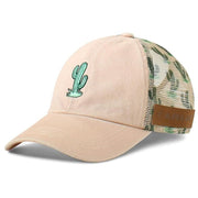 Ariat Womens Cactus Print Mesh Back Ponyflo Adjustable Cap Hat, Pink