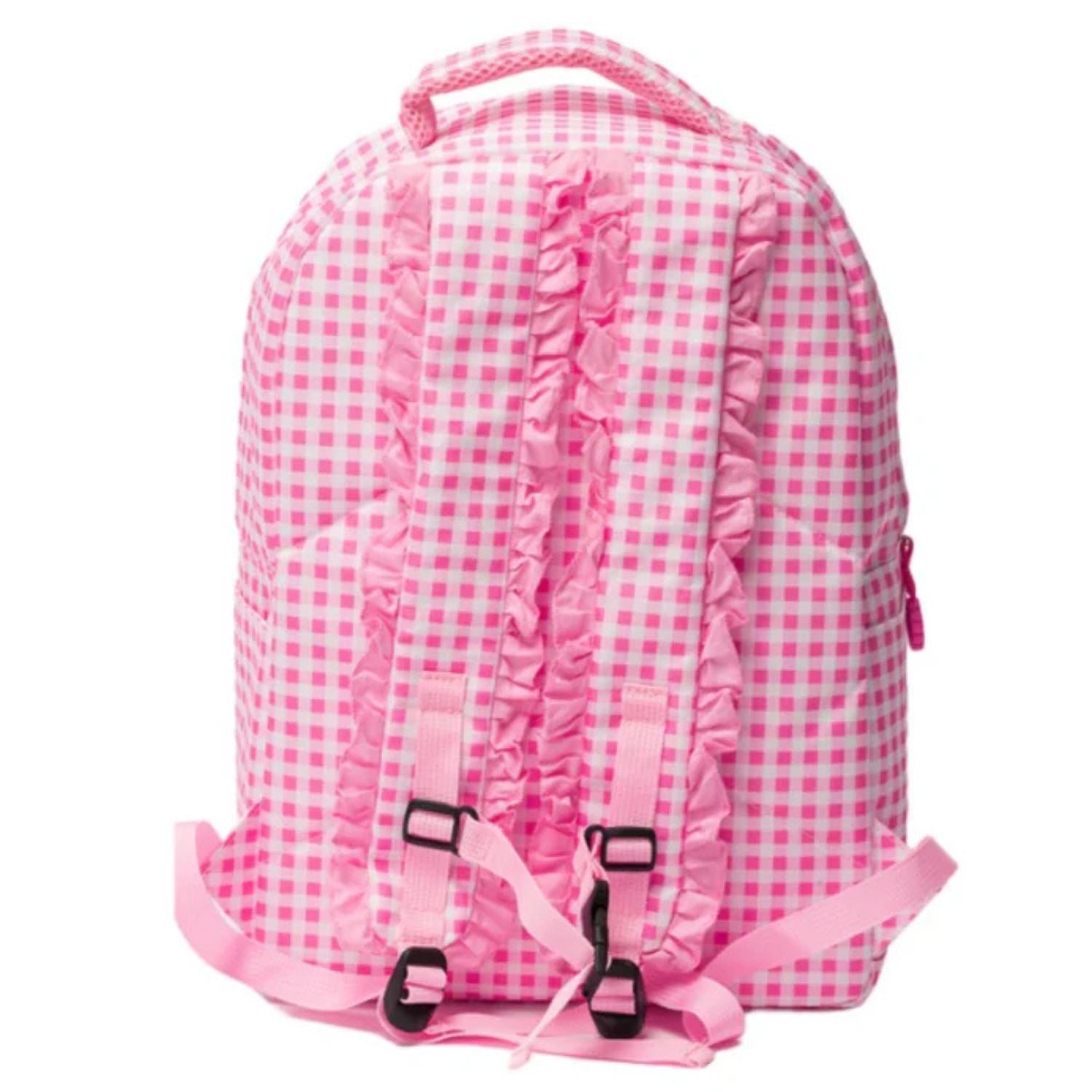 Jane Marie Kids Girls Pink Strawberry Picnic Gingham Canvas School Backpack