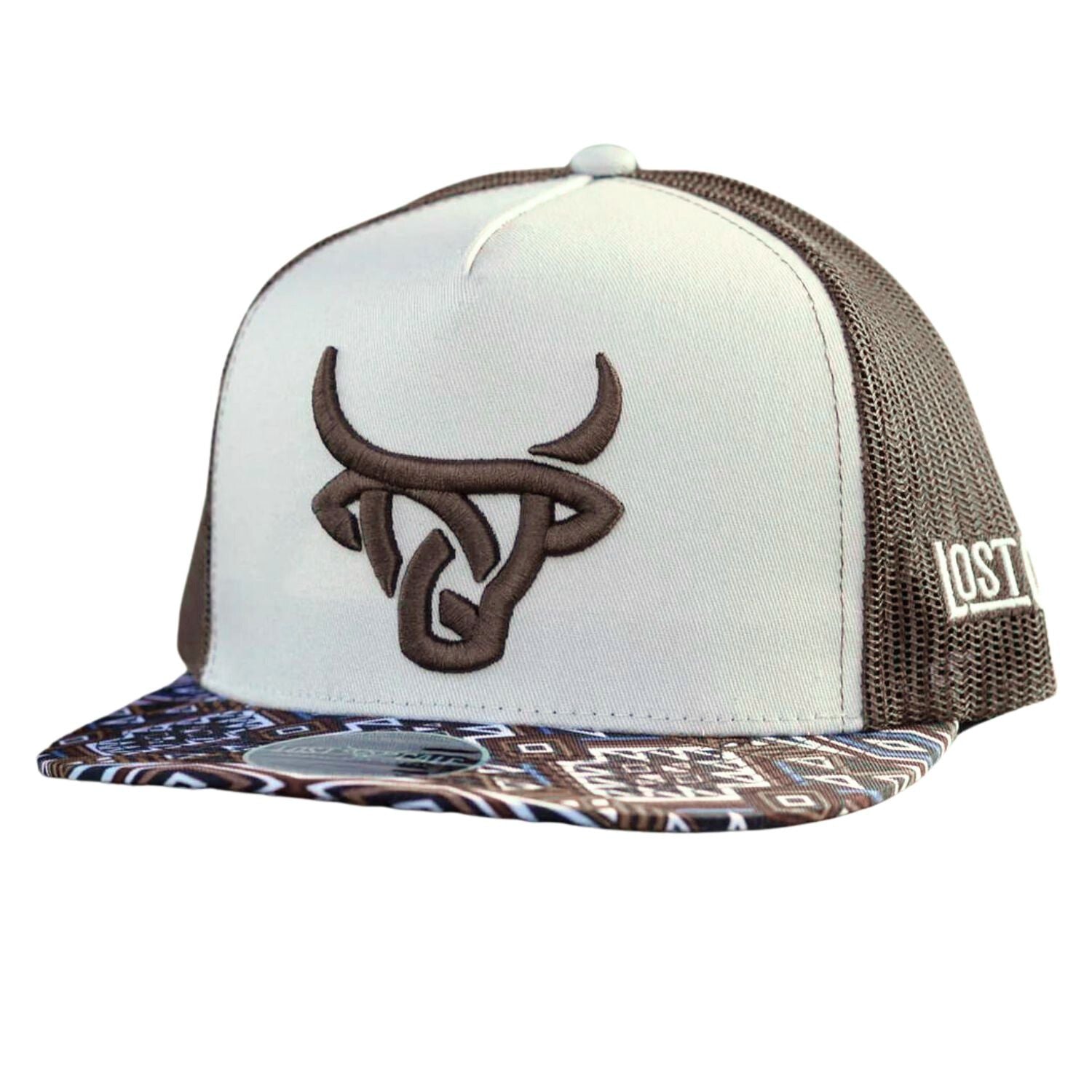 Lost Calf Mens Dakota Flat Bill Adjustable Snapback Cap Hat