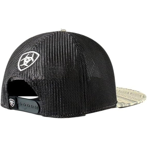 Ariat Mens Flexfit 110 Aztec Adjustable Snapback Cap Hat (Tan/Black)