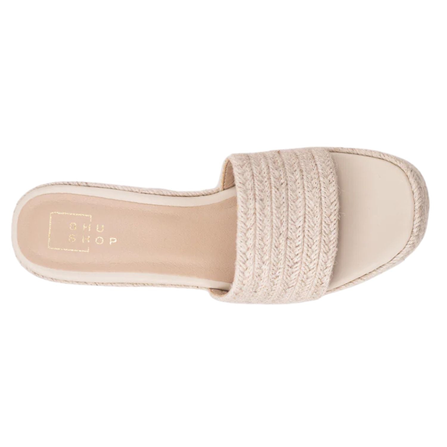 Shu Shop Womens Luna Slip On Wedge Sandals, Natural Woven