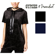 Gypsies & Moondust Juniors' Burnout Velvet Shirt