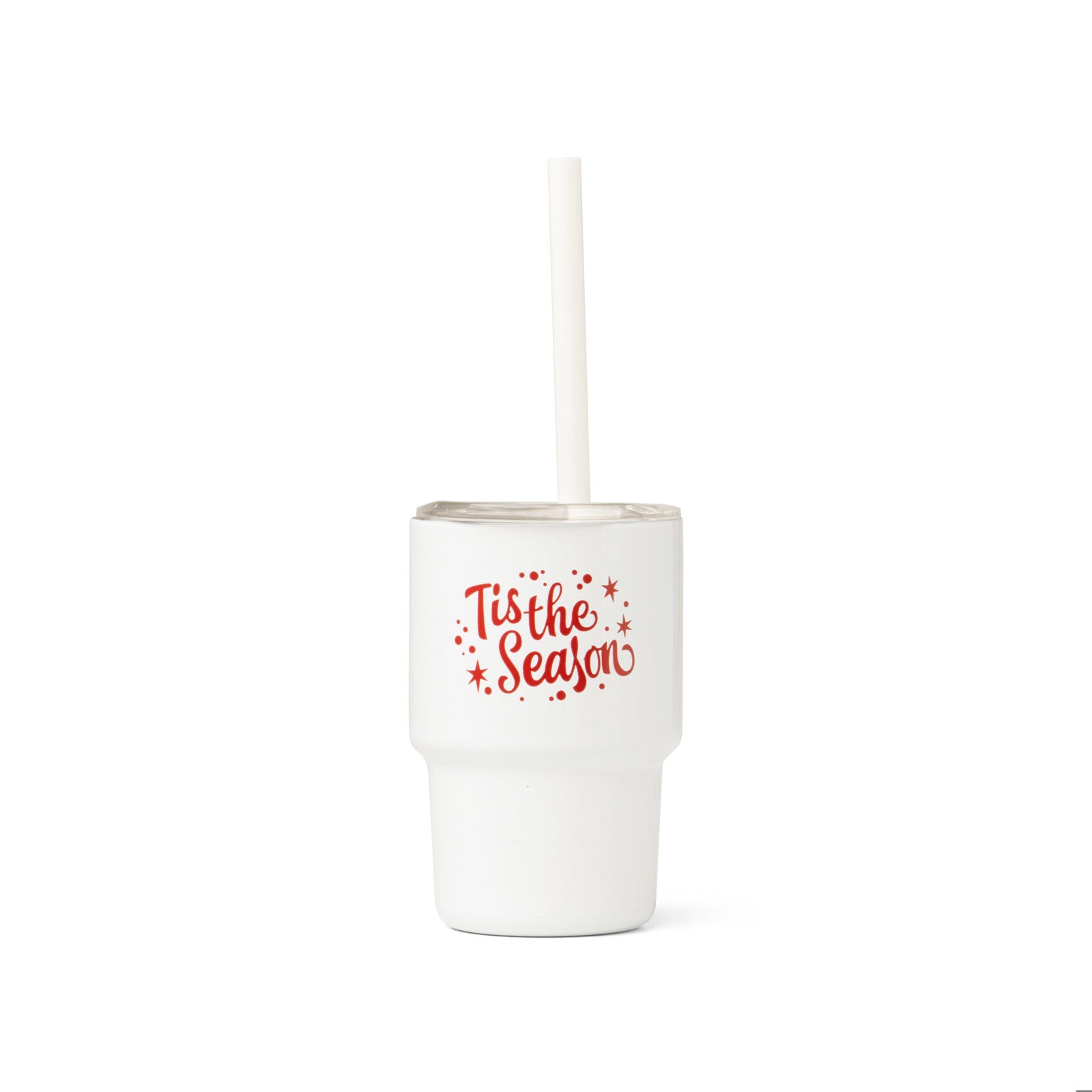Santa's Lil' Sipper Mini 3oz Stainless Steel Tumbler With Lid and Straw