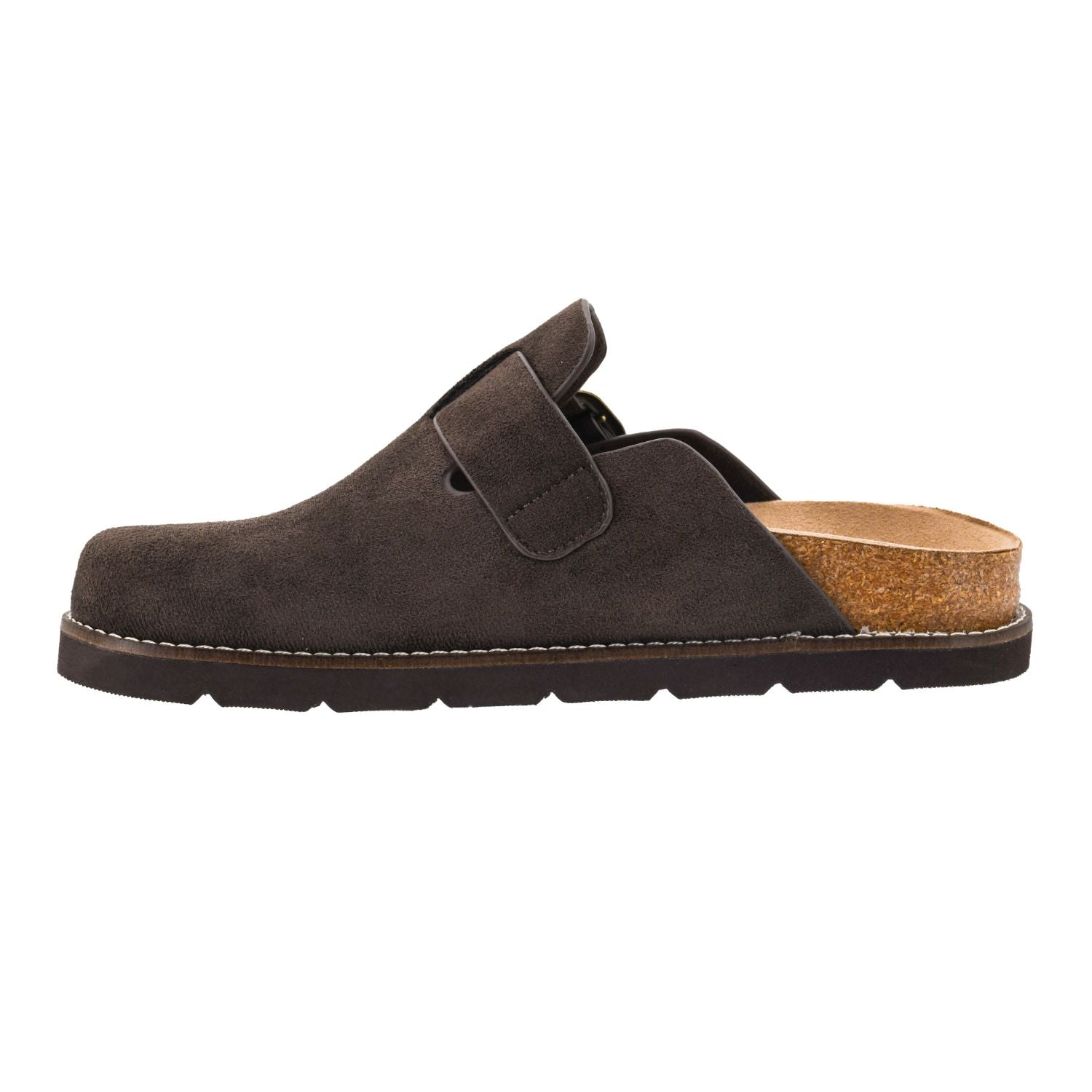 Corkys Womens Distracted Faux Suede Slip-On Mule