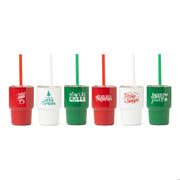 Santa's Lil' Sipper Mini 3oz Stainless Steel Tumbler With Lid and Straw