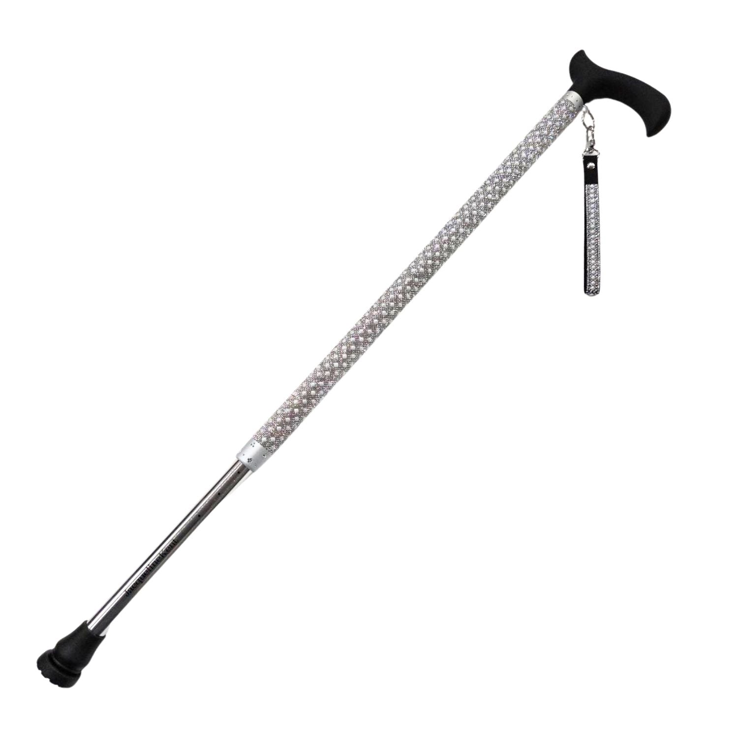 Jacqueline Kent Adjustable Crystal Rhinestone Fashion Walking Cane (Pearl)