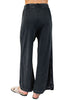 Easel Womens Mineral Washed Wide Leg Terry Knit Pant, Ash