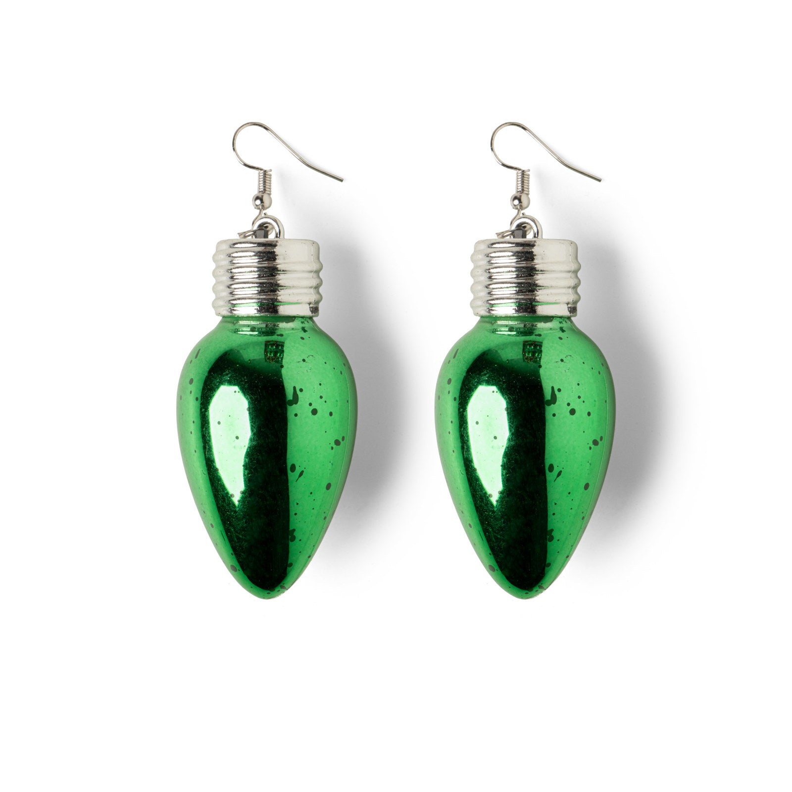 Lotsa LITES! Womens Holiday Frost Bulb Christmas Lights Earrings