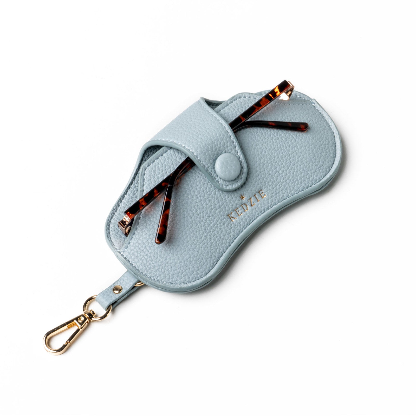 Kedzie Eclipse Vegan Leather Eyewear Case Keychain