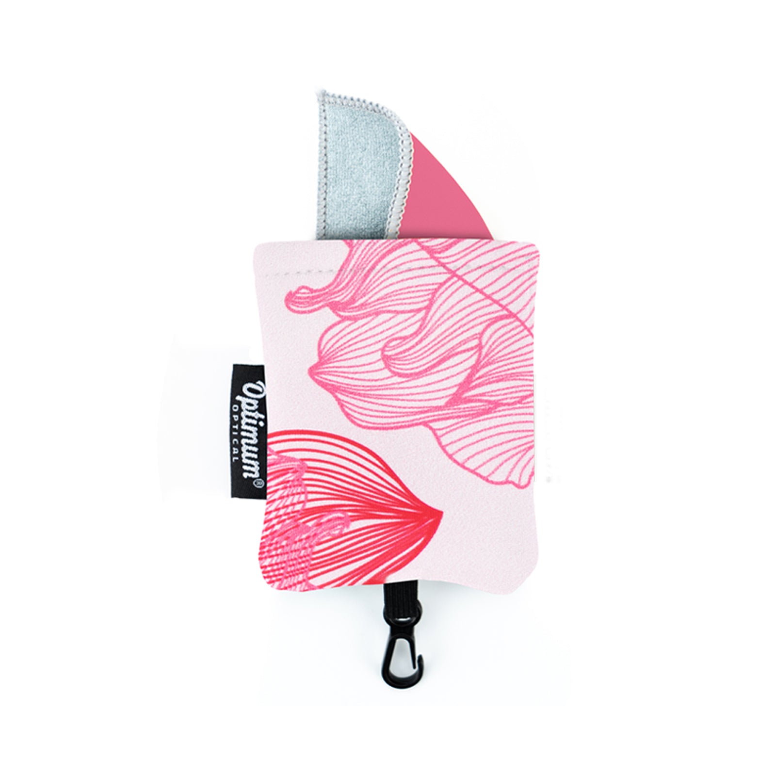 Optimum Optical Microfiber Travel Lens Cloth Carabiner Keychain