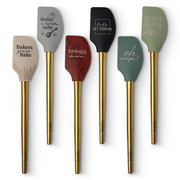 Krumbs Kitchen Elements Collection Silicone Spatula with Gold Metal Handle