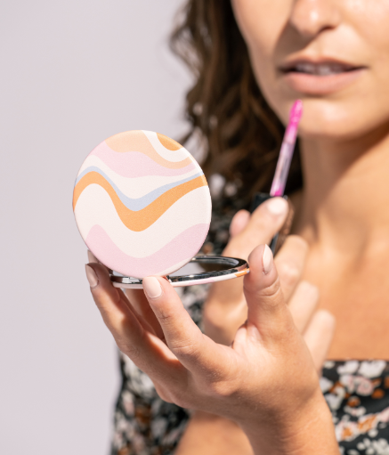 Crush I Feel Seen Compact Mirror, Double sided with Standard & Magnified Views, Magnetic