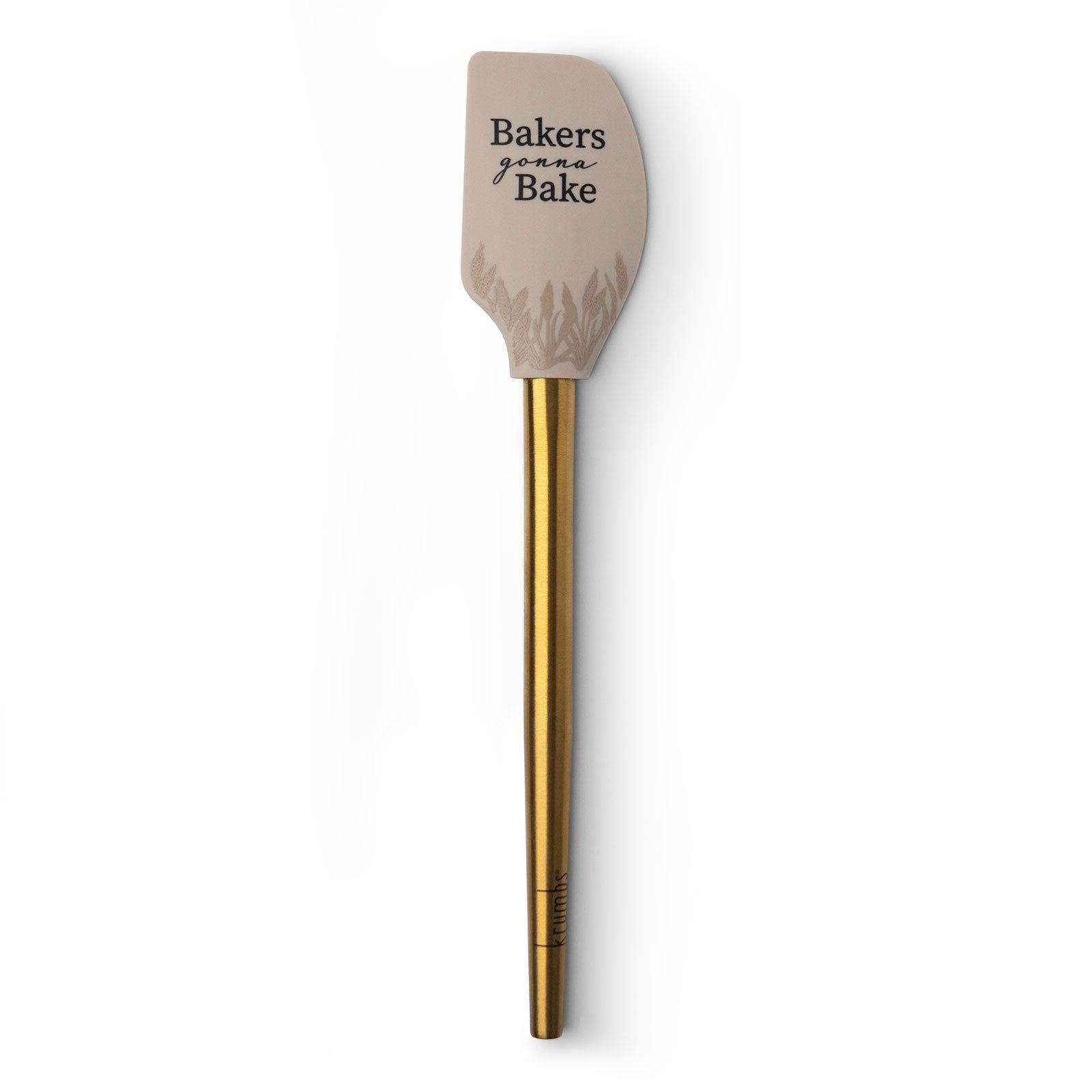 Krumbs Kitchen Elements Collection Silicone Spatula with Gold Metal Handle