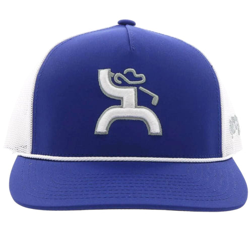 Hooey Mens Golf Logo Adjustable Snapback Cap Hat, Navy/White