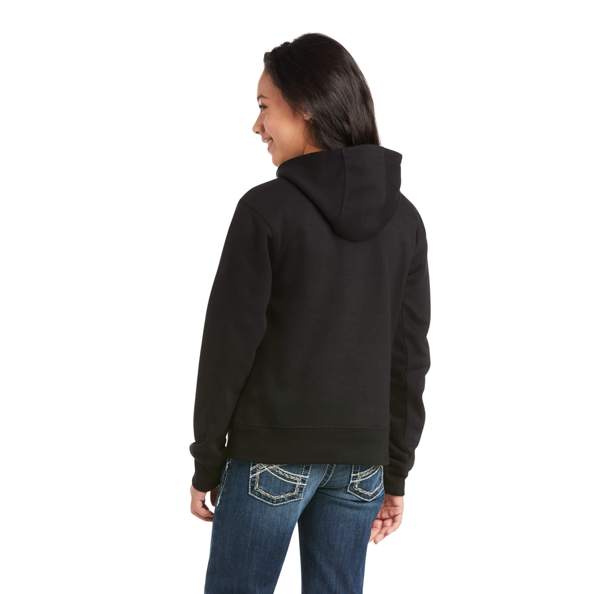 Ariat Girls REAL Chest Logo Hoodie Sweatshirt
