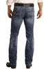 Rock & Roll Denim Mens Slim Fit Stretch Straight Bootcut Jeans