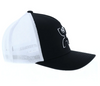 Hooey Mens "Coach" Black/White Hat Cap, Flexfit, L/XL