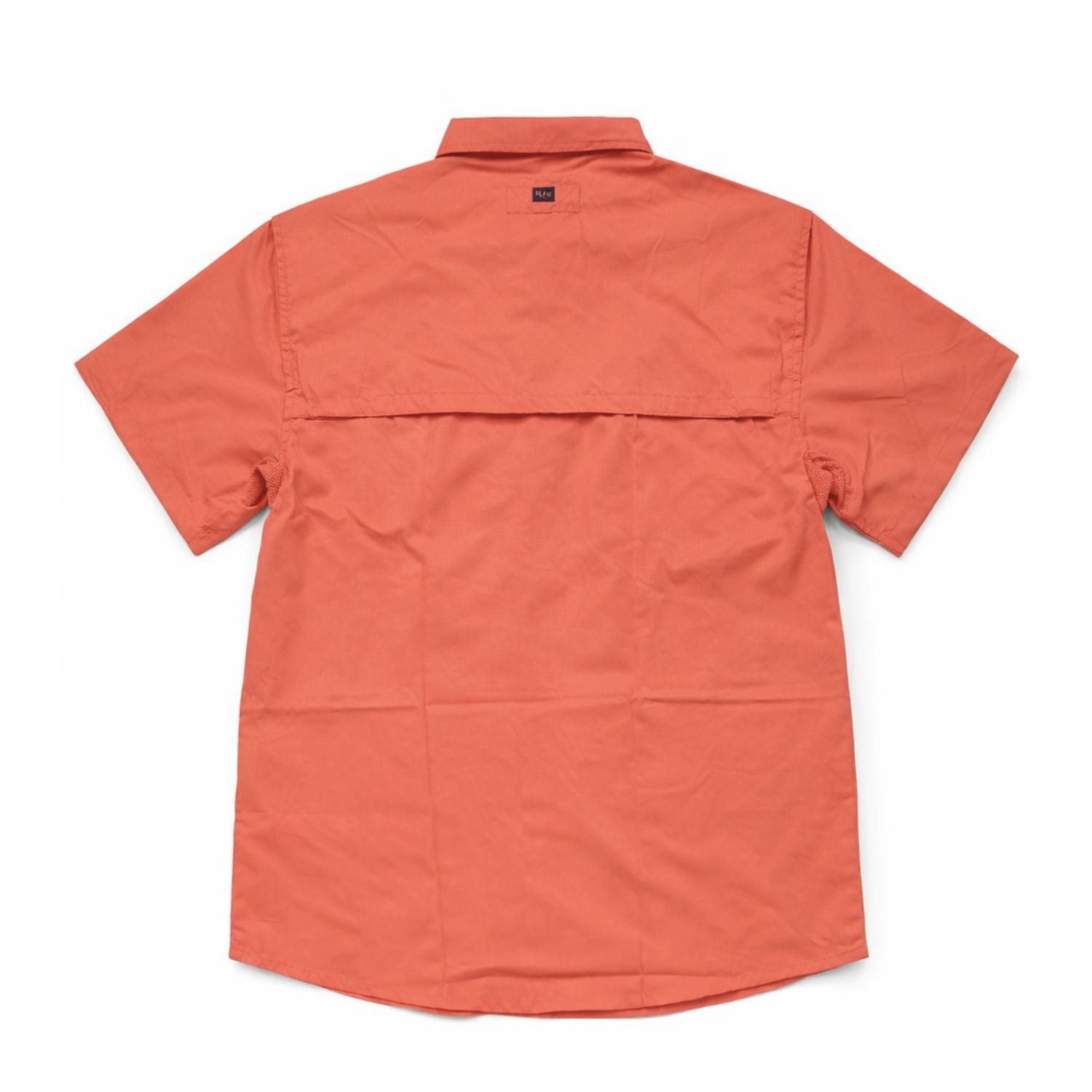 Heat Swimwear Mens Fisherman Short Sleeve Lightweight Button Front Shirt- Coral