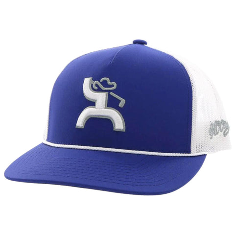 Hooey Mens Cayman Signature Logo Flexfit Mesh Back Baseball Cap Hat, Grey/ White