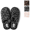 Hello Mello Cat Nap Slippers, Fuzzy Cheetah Print, Cushioned, Slip On