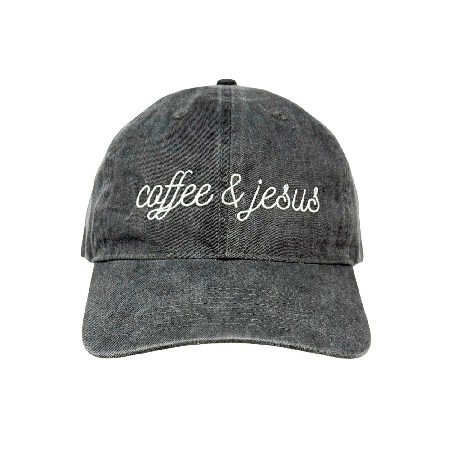 Seminole Outfitters Womens Washed Cotton Adjustable Dad Hat, Coffee & Jesus